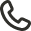 A black outline of a classic telephone handset icon, tilted slightly to the right, on a light background.